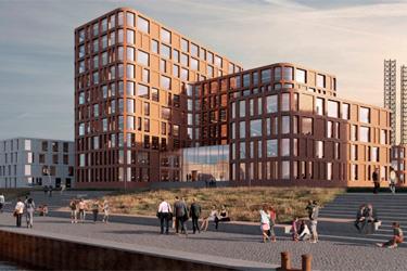 Fotorettigheder: Det Faglige Hus, Friis & Moltke og Arkitektfirmaet Rudolf LOLK A/S. Deres nye hovedsæde på Esbjerg Strand
